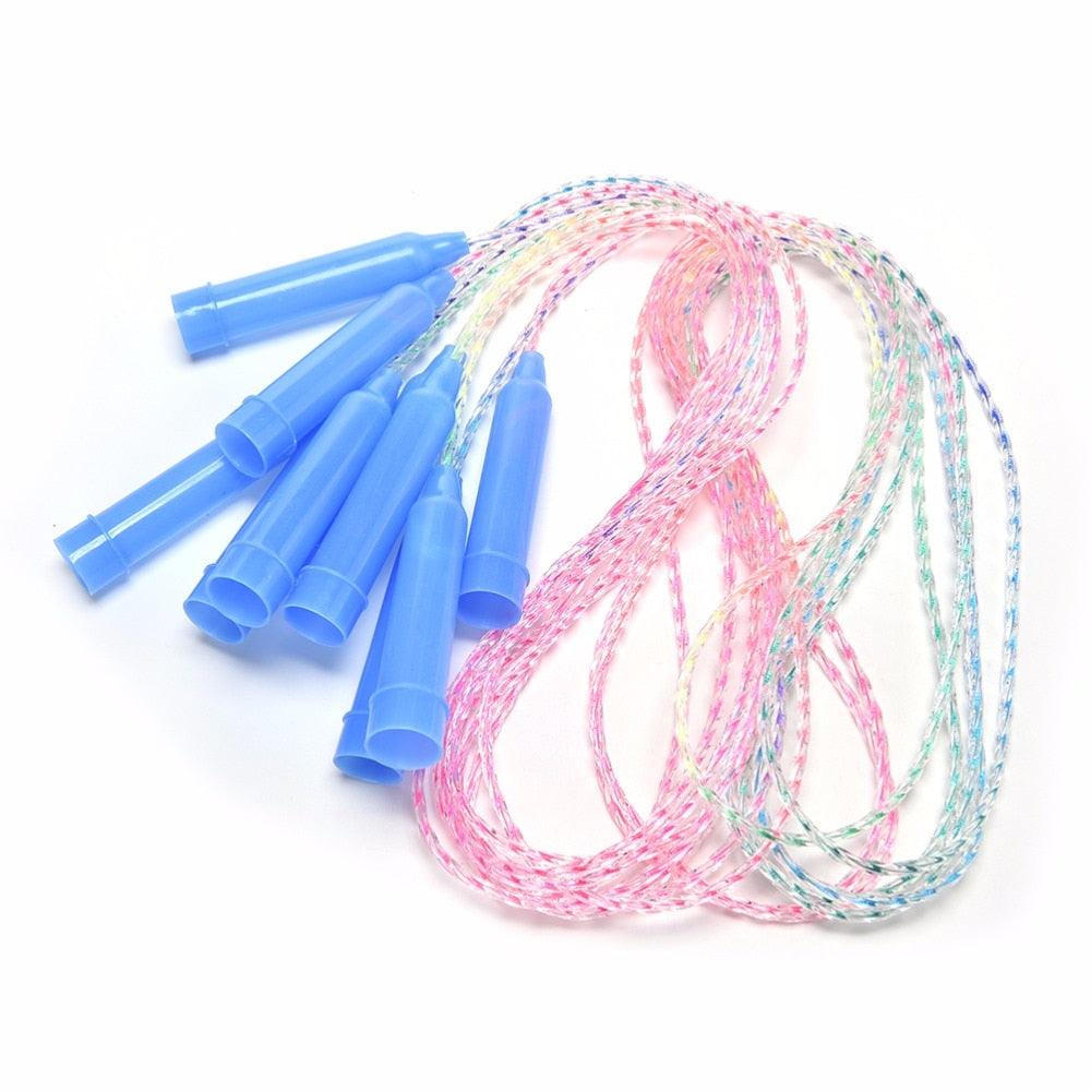 Plastic Skipping Fitness Exercise Gym Workout Boxing Jump Speed Sports Rope Simple Jump Rope Soft Beaded Skipping Rope For Kids Adults Plastic Segmented Jump Rope 2m