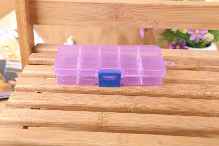 Plastic Storage Boxes Slots Adjustable Packaging Transparent Tool Case Craft Organizer Box Jewelry Accessories Rectangle Plastic Jewelry Box with Movable Dividers Earring Storage Containers