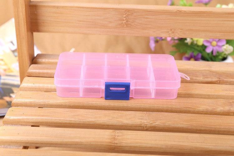 Plastic Storage Boxes Slots Adjustable Packaging Transparent Tool Case Craft Organizer Box Jewelry Accessories Rectangle Plastic Jewelry Box with Movable Dividers Earring Storage Containers