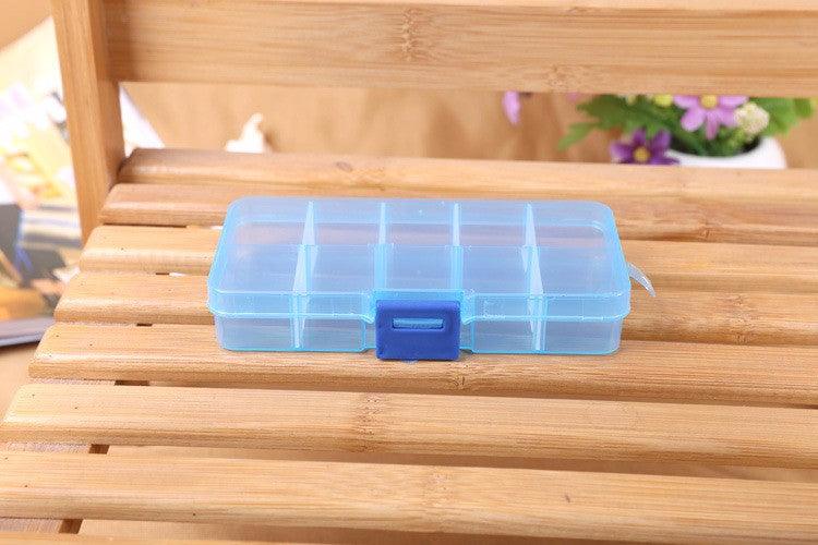 Plastic Storage Boxes Slots Adjustable Packaging Transparent Tool Case Craft Organizer Box Jewelry Accessories Rectangle Plastic Jewelry Box with Movable Dividers Earring Storage Containers