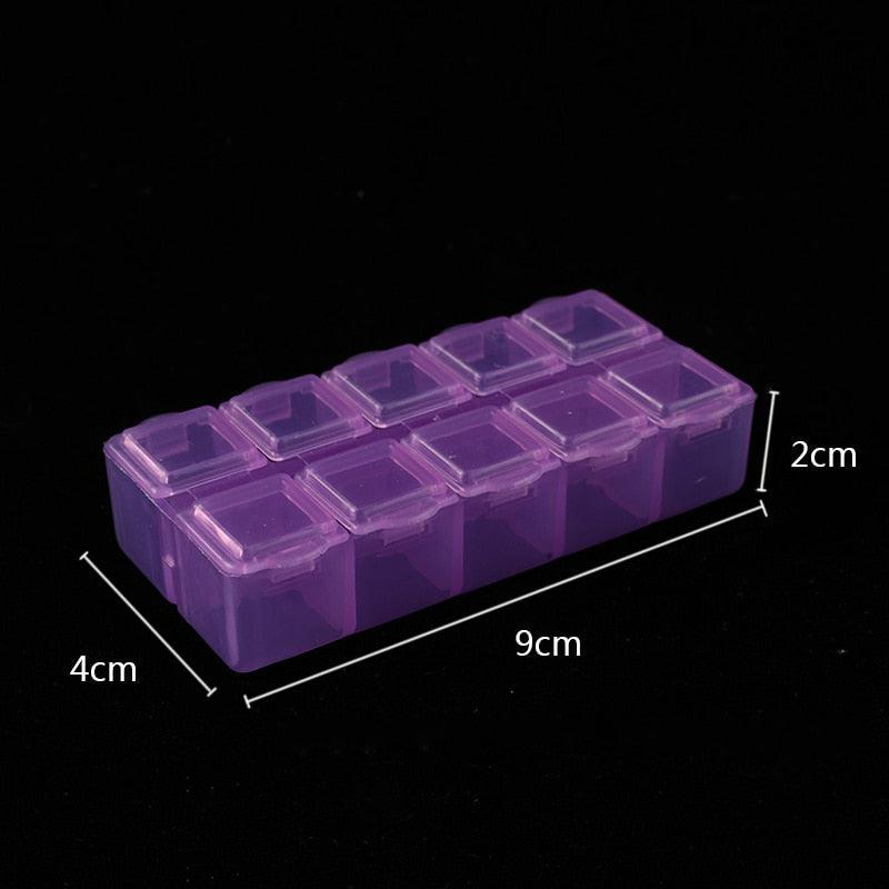 Plastic Storage Boxes Slots Adjustable Packaging Transparent Tool Case Craft Organizer Box Jewelry Accessories Rectangle Plastic Jewelry Box with Movable Dividers Earring Storage Containers