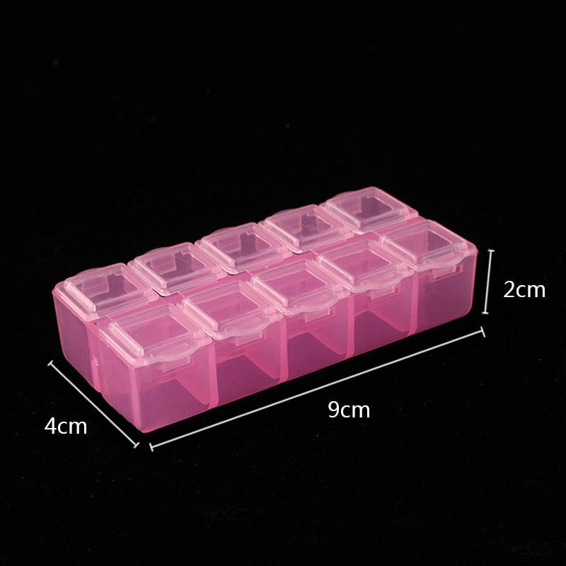 Plastic Storage Boxes Slots Adjustable Packaging Transparent Tool Case Craft Organizer Box Jewelry Accessories Rectangle Plastic Jewelry Box with Movable Dividers Earring Storage Containers