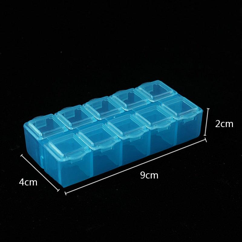 Plastic Storage Boxes Slots Adjustable Packaging Transparent Tool Case Craft Organizer Box Jewelry Accessories Rectangle Plastic Jewelry Box with Movable Dividers Earring Storage Containers