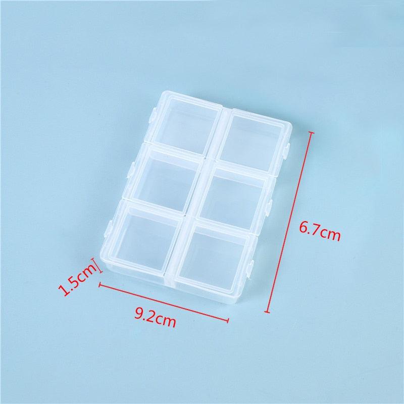 Plastic Storage Boxes Slots Adjustable Packaging Transparent Tool Case Craft Organizer Box Jewelry Accessories Rectangle Plastic Jewelry Box with Movable Dividers Earring Storage Containers