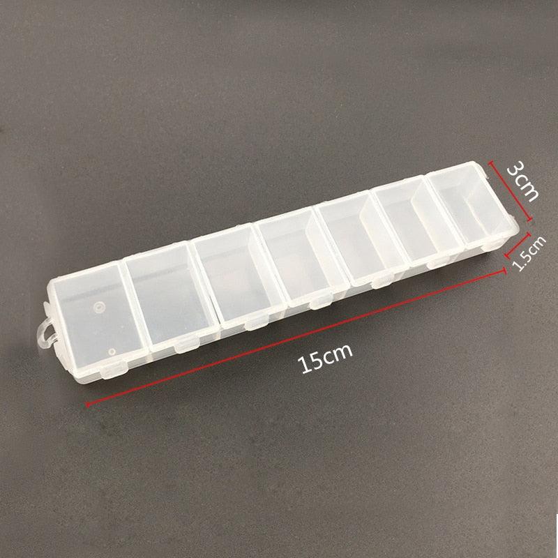 Plastic Storage Boxes Slots Adjustable Packaging Transparent Tool Case Craft Organizer Box Jewelry Accessories Rectangle Plastic Jewelry Box with Movable Dividers Earring Storage Containers