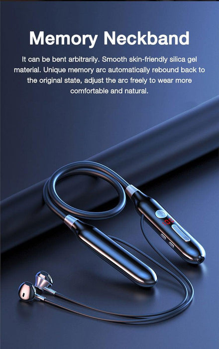 Playback Bluetooth Headphone Bass Wireless Headphones Sport Stereo Bluetooth Earphone Neckband Music Headset Updated Design with Industry Leading Sound & Improved Comfort, Long Wireless Range, Up to 24 Hours of Talk Time