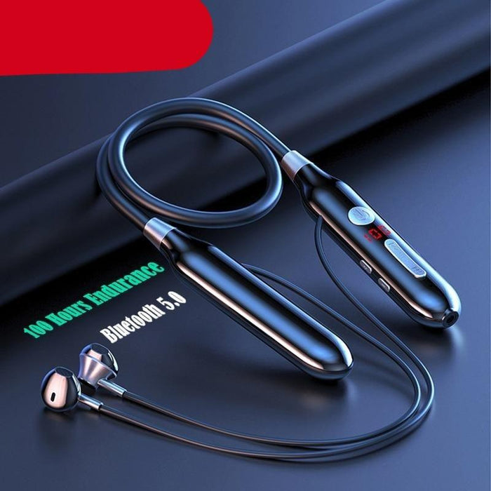 Playback Bluetooth Headphone Bass Wireless Headphones Sport Stereo Bluetooth Earphone Neckband Music Headset Updated Design with Industry Leading Sound & Improved Comfort, Long Wireless Range, Up to 24 Hours of Talk Time