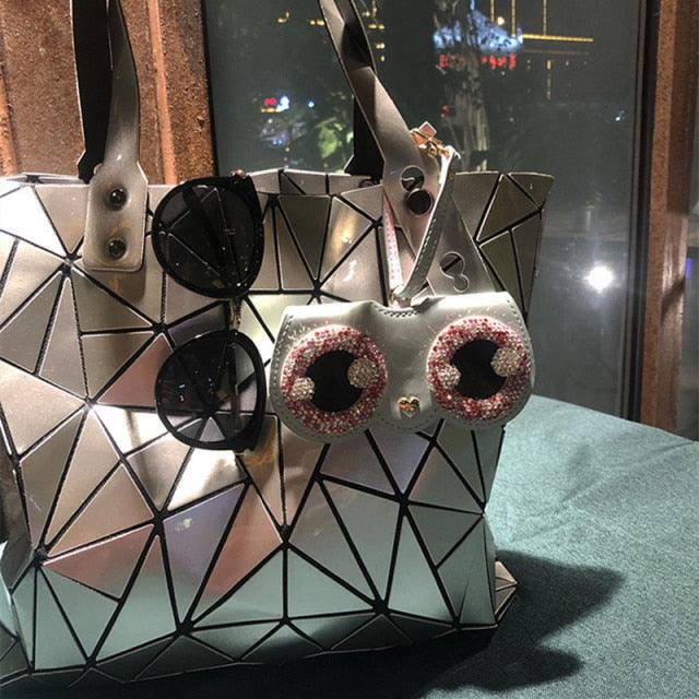 Popular Glitter Sunglasses Cases Cute Diamond Sunglasses Bag Leather Glasses Case Sunglasses Pouch Portable Eyeglass Carrying Case Cute Animal Shape Leather Women Glasses Case