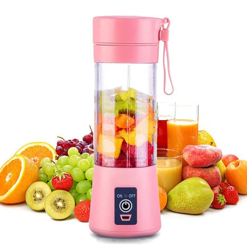 Portable Blender Mini Mixer Electric Juicer Machine Fresh Fruit Juice Blender Smoothie Maker Blender Cup Bottle A Travel Kitchen Portable USB Electric Fruit Juicer Squeezer Bottle Kitchen Tool for Orange Lemon