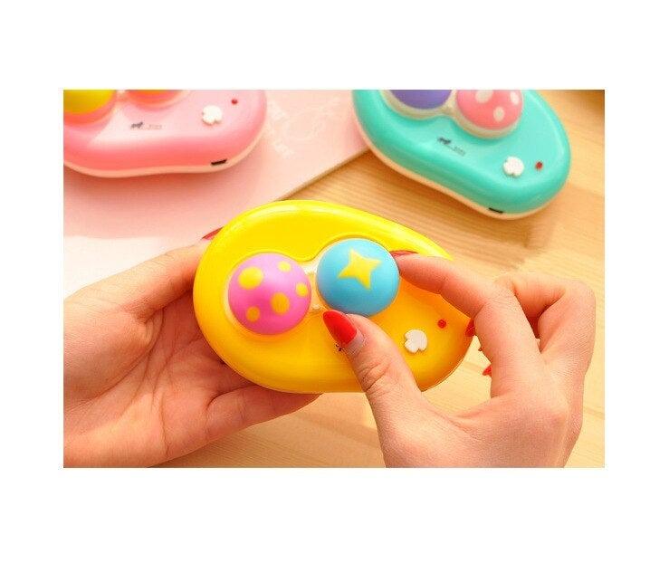 Portable Cute Duck Cartoon Electric Automatic Contact Lens Case Washer Box Cleaner Electric Contact Lens Cleaner USB Automatic Contact Lens Container Cute Mashroom Design