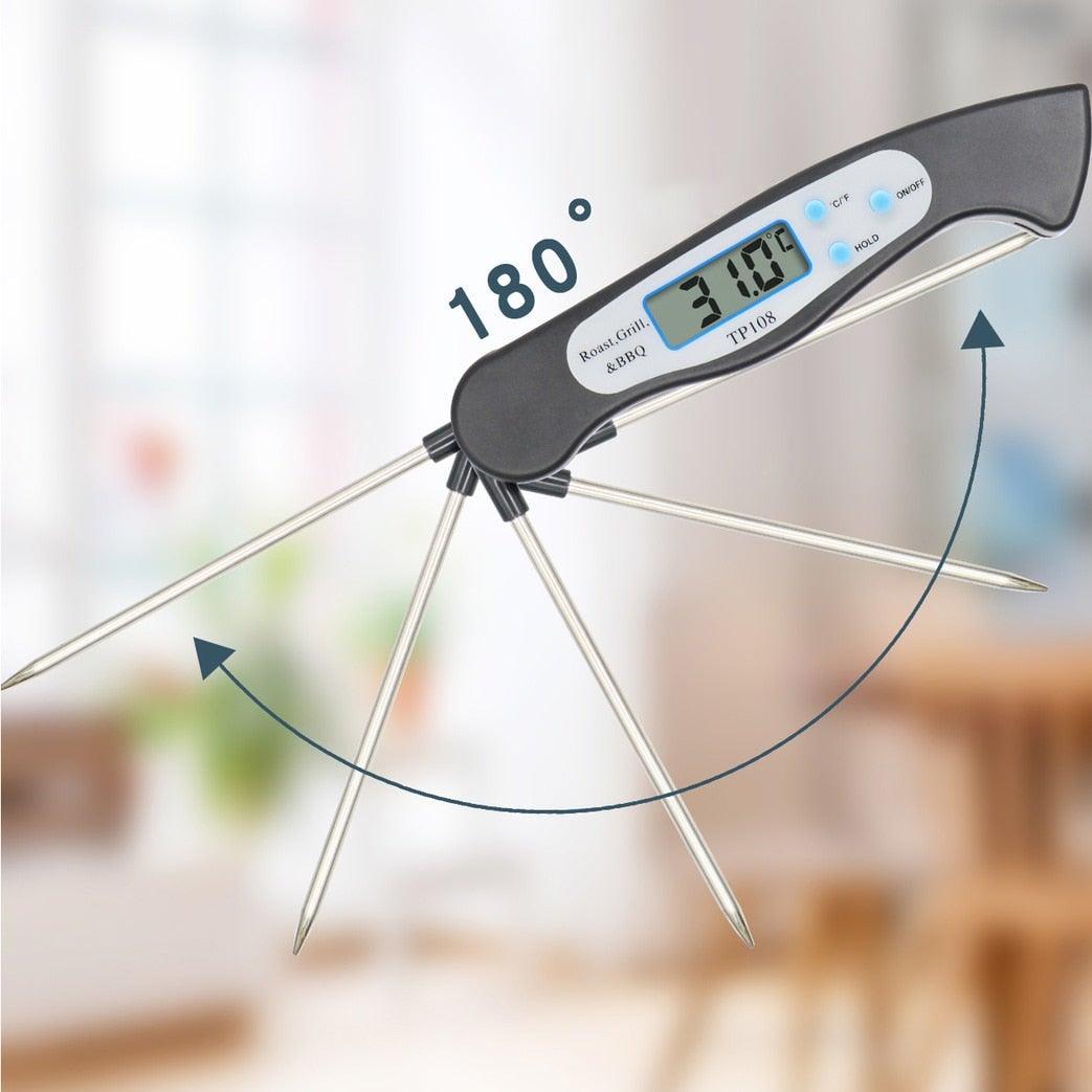 Portable Digital Kitchen Thermometer Food Cooking Meat Barbecue With Probe Food Thermometer Instant Read Meat Thermometer for Grill and Cooking Best Waterproof Ultra Fast Thermometer With Backlight & Calibration For Food Milk Water Cooking Kitchen Tools