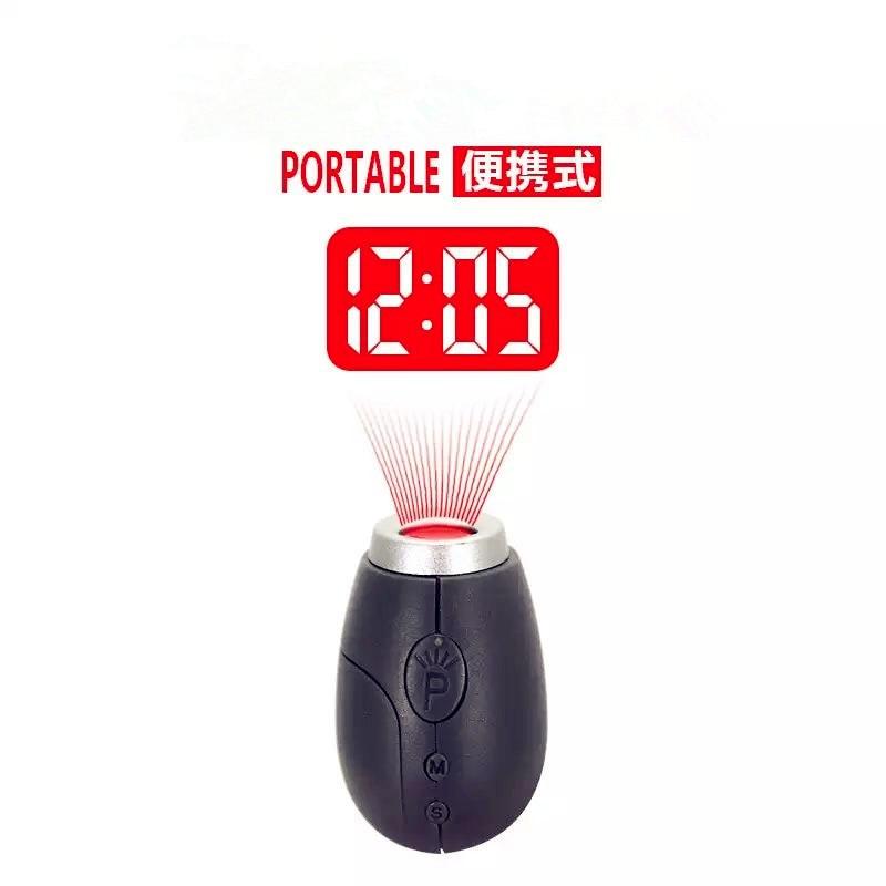 Portable Digital Projection Alarm Clock Key Chains Mini Projector LED Clock Portable Digital Projection Alarm Clock Key Chains Mini Projector LED Clock Carry Time Flashlight Clock Hanging Rope Carry Time Flashlight Clock Hanging Rope Table Decor