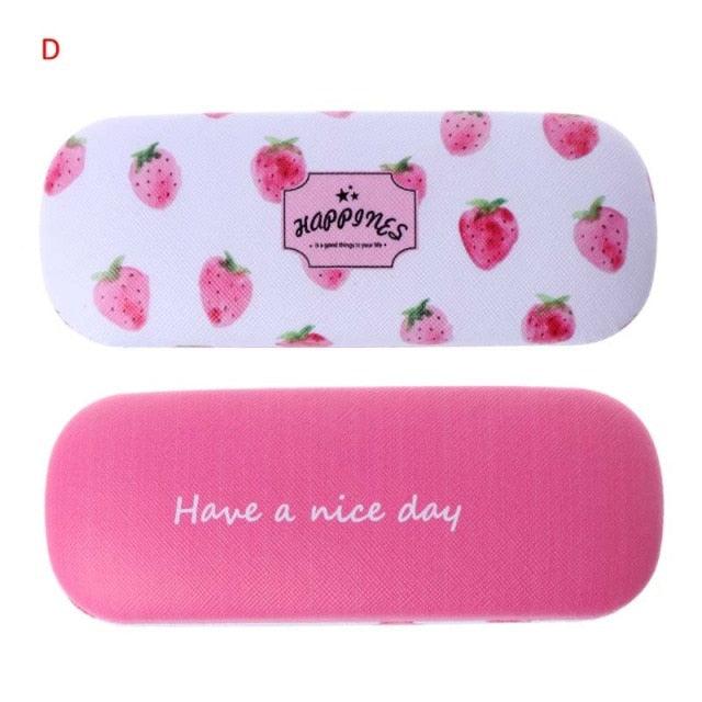 Portable Fruit Sunglasses Hard Eye Glasses Case Eyewear Protector Pouch Bag Hard Shell Eyeglasses Case Portable Protective Glasses Cover Eyeglass Holder Leather Protective Case For Sunglasses