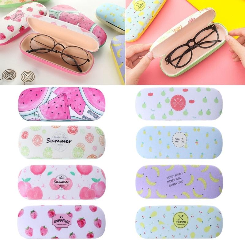 Portable Fruit Sunglasses Hard Eye Glasses Case Eyewear Protector Pouch Bag Hard Shell Eyeglasses Case Portable Protective Glasses Cover Eyeglass Holder Leather Protective Case For Sunglasses