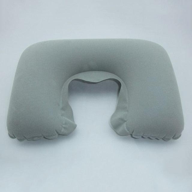 Portable Inflatable U Shape Neck Comfortable Pillow Office Air Cushion Airplane Driving Nap Support Head Rest Travel Pillow Functional U-Shape Travel Pillow For Airplane Inflatable Neck Pillow Travel Accessories Comfortable Sleep Pillows