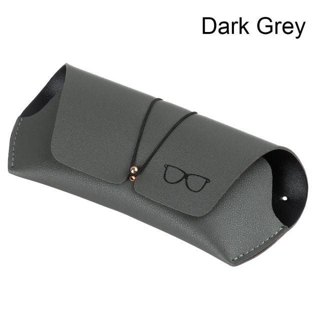 Portable Leather Glasses Case Sunglasses Pouch For Women Universal Glasses Protection Case With Metal Buckle Eyewear Cases Slim Case For Women Men Horizontal Eyeglass Case