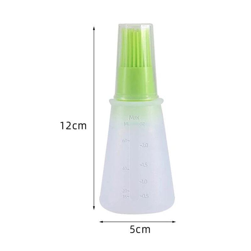 Portable Silicone Oil Bottle with Brush Oil Dispenser Liquid Oil Pastry Kitchen Baking BBQ Tool Kitchen Tools BBQ Baking Gadgets Silicon Oil Bottle Brush  Baking or Grilling Frying BBQ