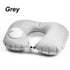 Portable U-Shape Inflatable Travel Pillow Car Head Rest Air Cushion for Travel Office Nap Head Rest Air Cushion Neck Pillow  Inflatable Travel Neck Pillows Hand Press U-Shaped Headrest Cushion Compressible Ergonomic Inflating Pillows for Neck Support