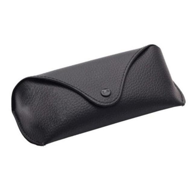 Portable Unisex Faux Leather Eye Glasses Sunglasses Holder Box Case Cover Glasses Holder Leather Eyeglasses Cases Portable PU Leather Glasses Cases Soft Sunglasses Pouch Cases For Mens