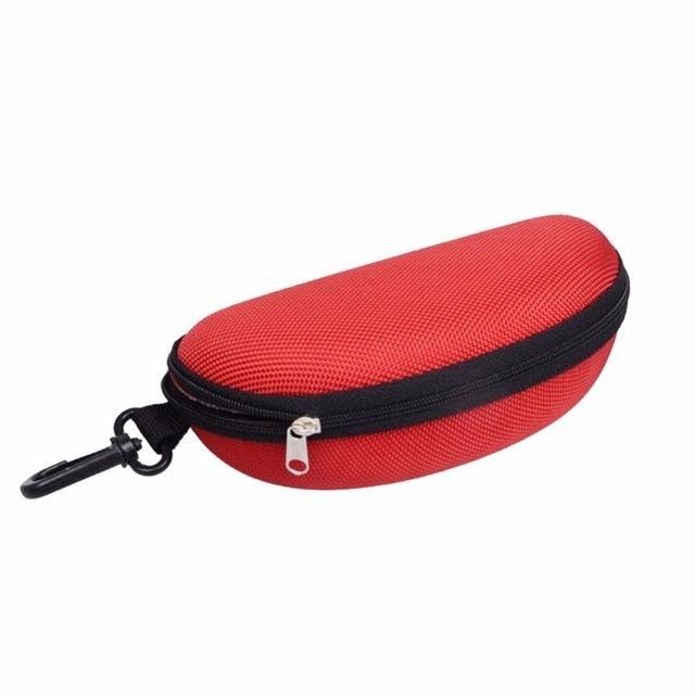 Portable Zipper Eye Glasses Box Sunglasses Clam Shell Hard Eyewear Case Protector Bag Hardshell Sunglasses Case Eyeglasses Box With Zipper And Hook For Men And Women