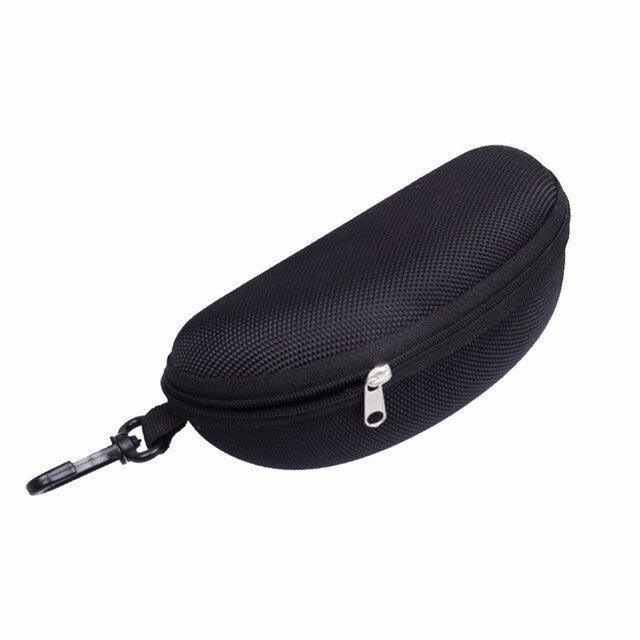 Portable Zipper Eye Glasses Box Sunglasses Clam Shell Hard Eyewear Case Protector Bag Hardshell Sunglasses Case Eyeglasses Box With Zipper And Hook For Men And Women