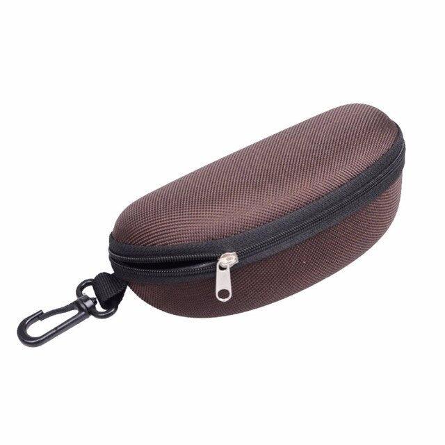 Portable Zipper Eye Glasses Box Sunglasses Clam Shell Hard Eyewear Case Protector Bag Hardshell Sunglasses Case Eyeglasses Box With Zipper And Hook For Men And Women