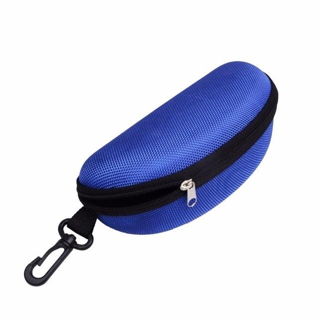 Portable Zipper Eye Glasses Box Sunglasses Clam Shell Hard Eyewear Case Protector Bag Hardshell Sunglasses Case Eyeglasses Box With Zipper And Hook For Men And Women