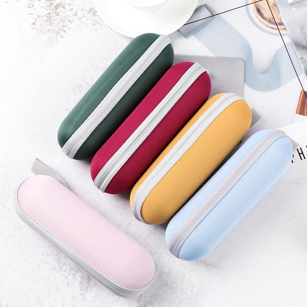 Portable Zipper Glasses Case Cover Sunglasses Case Women Men Glasses Box With Zipper Eyeglass Cases Hard Protector Ultra Light Portable Zipper Sunglasses Soft Case