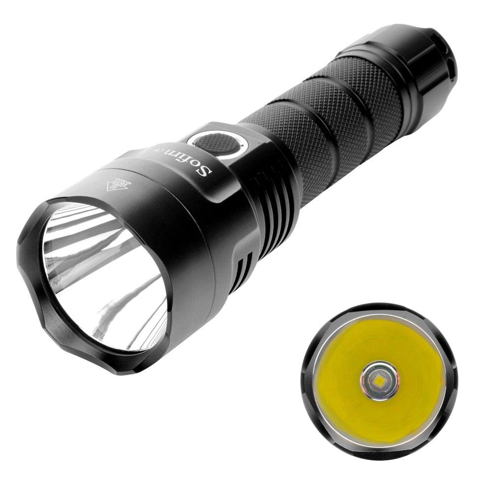 Powerful Flashlight Rechargeable Waterproof Searchlight Powerful Long Beam Distance LED Super Bright Flashlight Cree Torch with Ramping Indicator USB Charger Super Bright Torch Best For Hiking Hunting Camping Outdoor Sport - STEVVEX Lamp - 200, Flashlight, Gadget, Headlamp, Headlight, Headtorch, lamp, LED Flashlight, LED Headlamp, LED Headlight, LED Headtorch, LED torchlight, Super Bright Flashlight, Super Bright Headlamp, Super Bright Headlight, Super Bright Torchlight, Torchlight - Stevvex.com