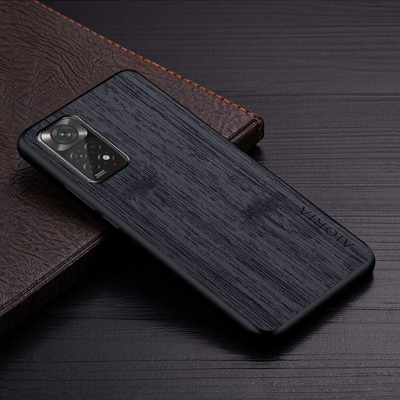 Premium Leather Phone Cover Retro Design Full Protective Case for Xiaomi Redmi Note Case for Xiaomi Redmi Note 11 Pro Plus 11S 11T 5G 4G Bamboo Wood Pattern Leather Cover Luxury For Redmi Note 11 Pro Case