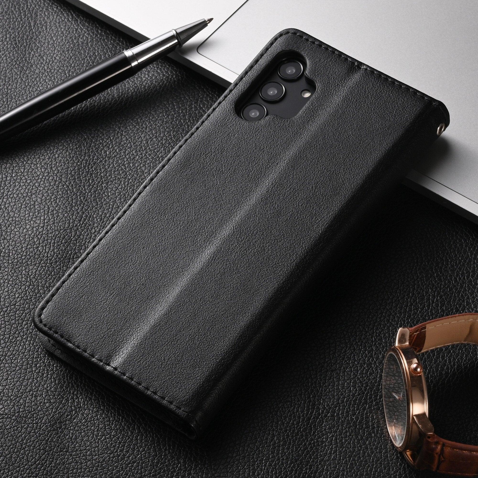 Premium PU /  Leather Case Magnetic Closure Protective Flip Wallet Case Cover Leather Case for Xiaomi Redmi Note 11S 10 10S 9 9S 9T 8T 8 7 6 5 5A Pro Max 4X 9A 8A 7A 6A POCO X3 NFC Flip Wallet