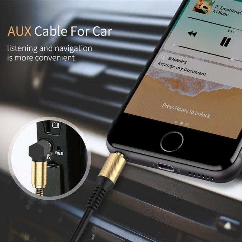 Premium Quality 3.5mm Audio AUX Cable Jack For Speake Car Headphones Mobile - STEVVEX Cable - 220, 3.5mm audio extension, 3.5mm audio extension cable, 3.5mm aux cable, 65.35MM stereo cable, 90 degree right angle aux, ABS shell, adapter, Adapter cables, adapter for audio, adapter for computer, auc cable for speaker, aux cable for car, aux cable for phone, cable, cables - Stevvex.com