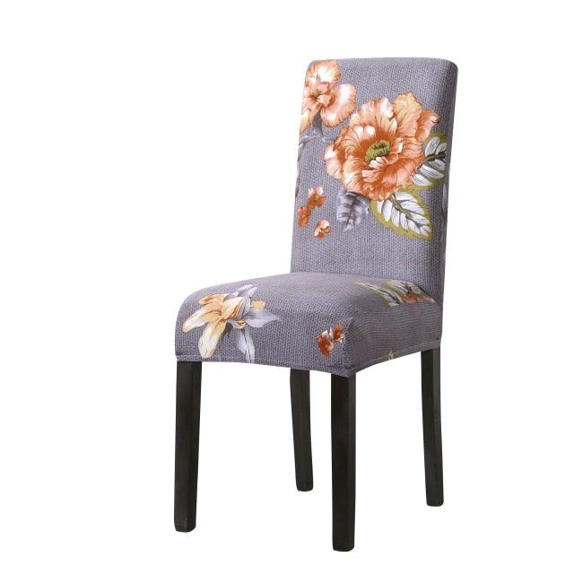 Print Pattened Dining Chair Cover Spandex Elastic Chair Slipcover Stretch Case For Chairs Wedding Hotel Banquet  Fit Stretch Short Dining Room Chair Covers with Printed Pattern Banquet Chair Seat Protector Slipcover For Home Party Hotel Wedding Ceremony