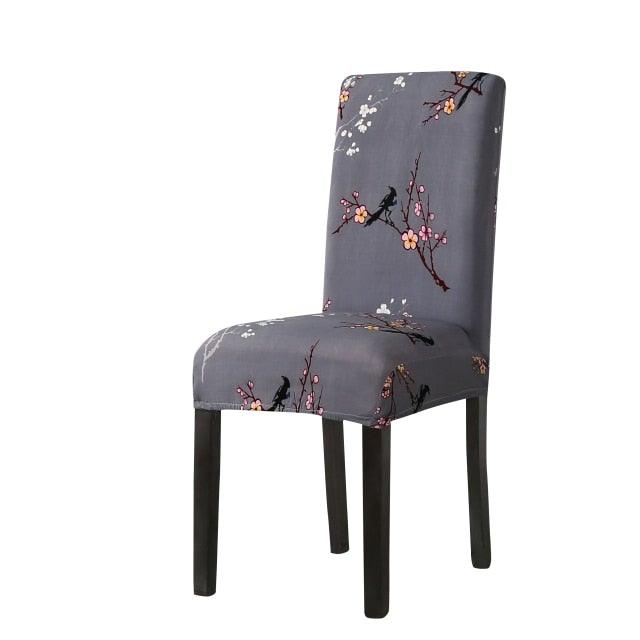 Print Pattened Dining Chair Cover Spandex Elastic Chair Slipcover Stretch Case For Chairs Wedding Hotel Banquet  Fit Stretch Short Dining Room Chair Covers with Printed Pattern Banquet Chair Seat Protector Slipcover For Home Party Hotel Wedding Ceremony