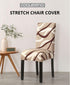 Print Pattened Dining Chair Cover Spandex Elastic Chair Slipcover Stretch Case For Chairs Wedding Hotel Banquet  Fit Stretch Short Dining Room Chair Covers with Printed Pattern Banquet Chair Seat Protector Slipcover For Home Party Hotel Wedding Ceremony