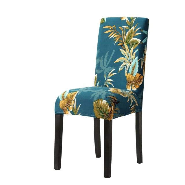 Print Pattened Dining Chair Cover Spandex Elastic Chair Slipcover Stretch Case For Chairs Wedding Hotel Banquet  Fit Stretch Short Dining Room Chair Covers with Printed Pattern Banquet Chair Seat Protector Slipcover For Home Party Hotel Wedding Ceremony