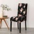 Print Pattened Dining Chair Cover Spandex Elastic Chair Slipcover Stretch Case For Chairs Wedding Hotel Banquet  Fit Stretch Short Dining Room Chair Covers with Printed Pattern Banquet Chair Seat Protector Slipcover For Home Party Hotel Wedding Ceremony