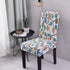 Print Pattened Dining Chair Cover Spandex Elastic Chair Slipcover Stretch Case For Chairs Wedding Hotel Banquet  Fit Stretch Short Dining Room Chair Covers with Printed Pattern Banquet Chair Seat Protector Slipcover For Home Party Hotel Wedding Ceremony