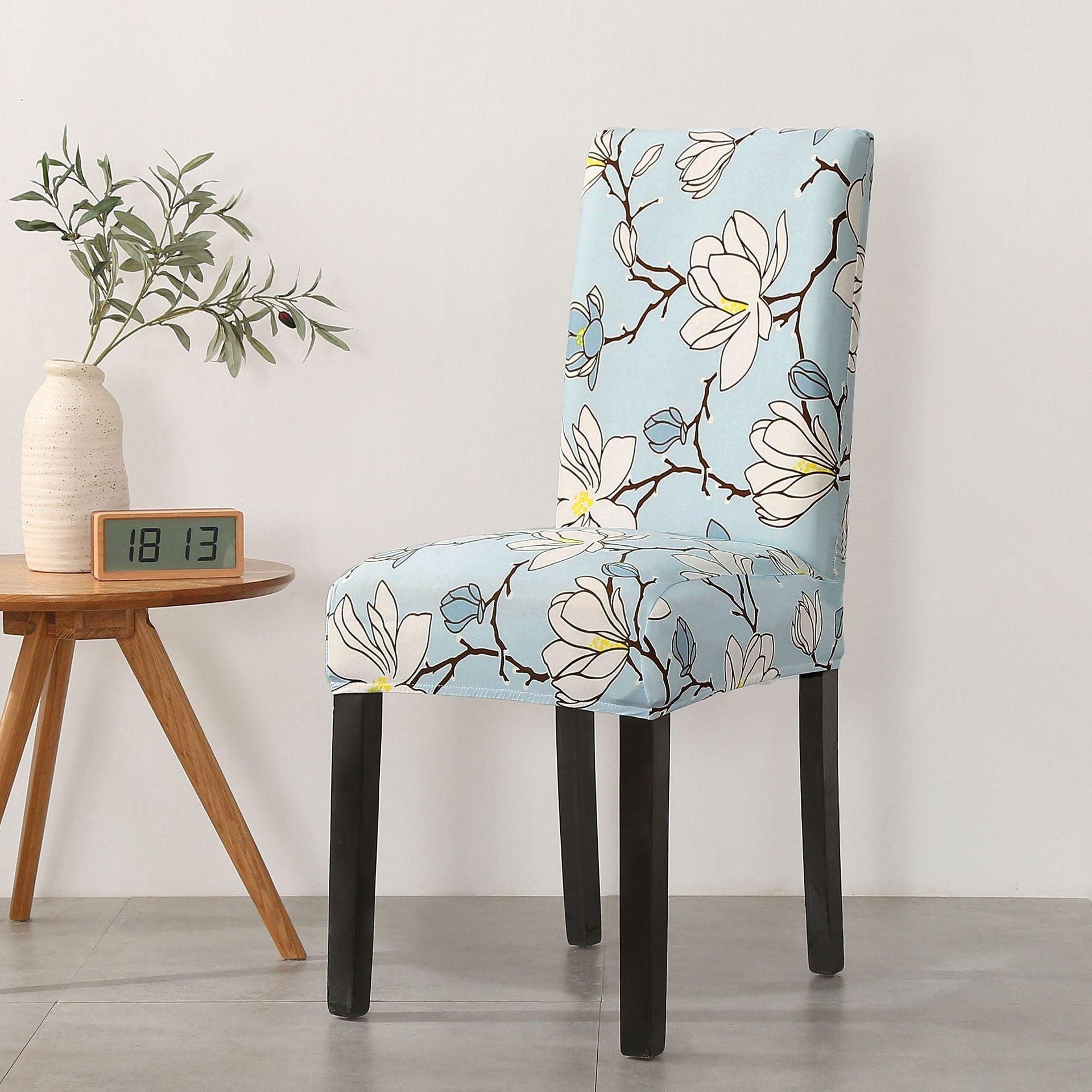 Print Pattened Dining Chair Cover Spandex Elastic Chair Slipcover Stretch Case For Chairs Wedding Hotel Banquet  Fit Stretch Short Dining Room Chair Covers with Printed Pattern Banquet Chair Seat Protector Slipcover For Home Party Hotel Wedding Ceremony