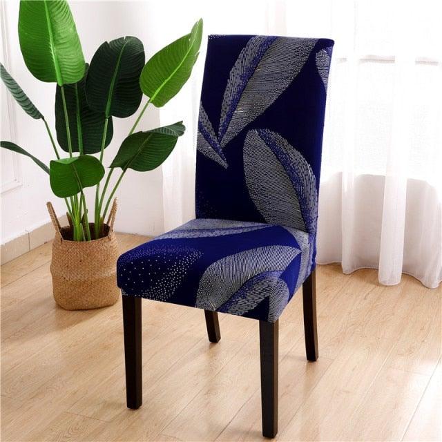 Printed Chair Cover Spandex Stretch Durable Soft Seat Chair Covers Slipcovers for Kitchen Dining Room Wedding Banquet Hotel  Chair Covers for Dining Room Stretch Spandex Removable Washable Anti-dust Seat Slipcover  Protector for Hotel Office Ceremony