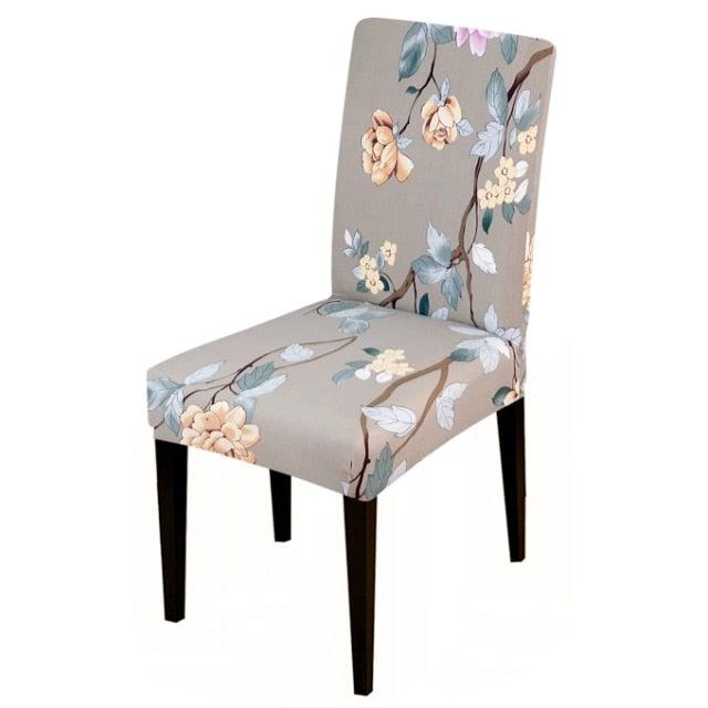 Printed Chair Cover Spandex Stretch Slipcovers Elastic Chair Covers Dining Banquet Home Hotel Weddings Christmas Seat Protector Super Fit Slipcover Stretch Removable Washable Soft Spandex Fabric For Home Hotel Dining Room Ceremony Banquet Wedding Party