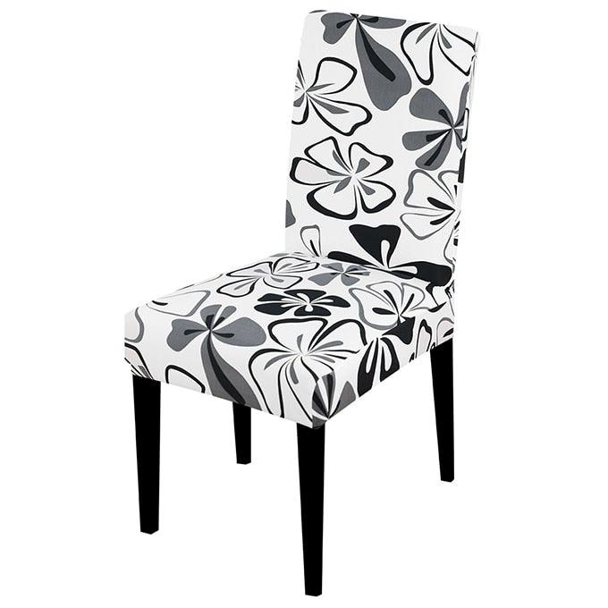 Printed Chair Cover Spandex Stretch Slipcovers Elastic Chair Covers Dining Banquet Home Hotel Weddings Christmas Seat Protector Super Fit Slipcover Stretch Removable Washable Soft Spandex Fabric For Home Hotel Dining Room Ceremony Banquet Wedding Party