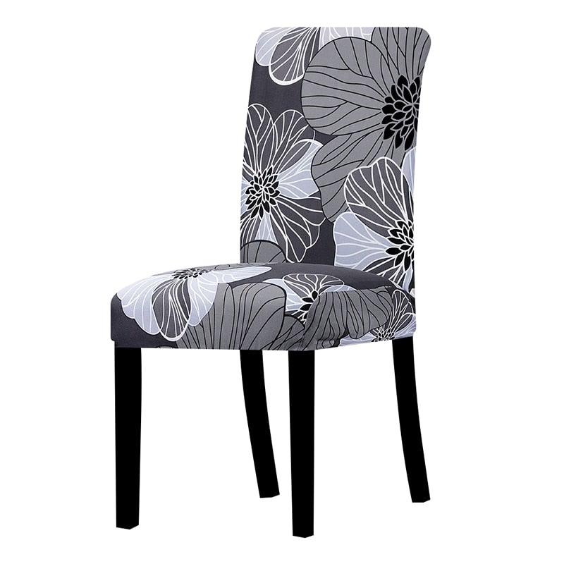 Printed Chair Cover Spandex Stretch Slipcovers Elastic Chair Covers Dining Banquet Home Hotel Weddings Christmas Seat Protector Super Fit Slipcover Stretch Removable Washable Soft Spandex Fabric For Home Hotel Dining Room Ceremony Banquet Wedding Party