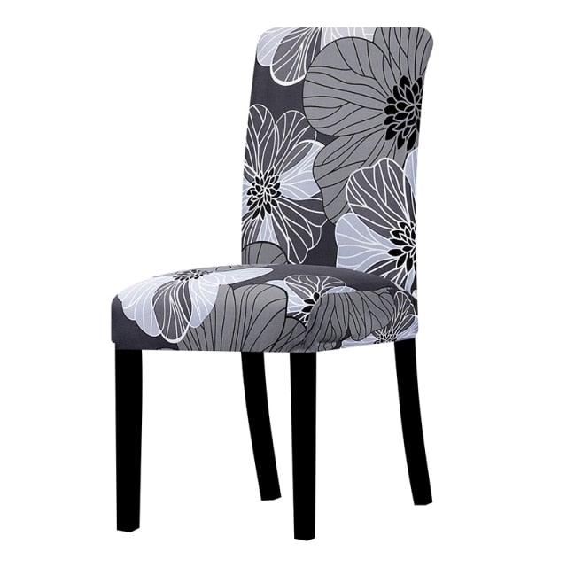 Printed Chair Cover Spandex Stretch Slipcovers Elastic Chair Covers Dining Banquet Home Hotel Weddings Christmas Seat Protector Super Fit Slipcover Stretch Removable Washable Soft Spandex Fabric For Home Hotel Dining Room Ceremony Banquet Wedding Party