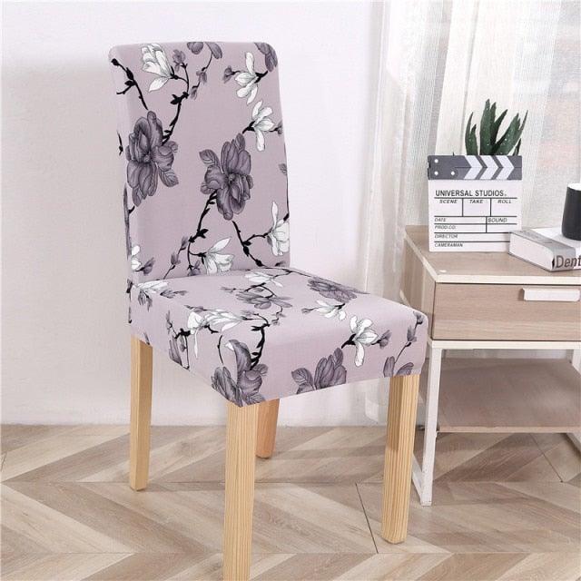 Printed Modern Chair Cover Spandex Stretch Elastic Chair Covers Seat Cover For Dining Room Hotel Wedding Banquet Cover Printed Stretchable Parson Chair Covers for Dining Room Pattern Stretch Dining Chair Slipcover Washable Removable for Kitchen