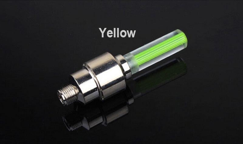 Bike Light Road Bike LED Tire Valve Caps Wheel Spokes Flash Tyre Wheel Valve Stem Cap Light For Car Bike Bicycle Motorcycle Automatic Wheel Spoke Light Tire Lights Lamp Bulb Car Accessories For Riding At Night