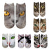 New Design 3D Printed Women Winter Christmas Socks Funny Creative Pet Cat Face Unisex Cotton Ankle Socks Children Gift Animal Lover Socks For Men And Women