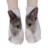 New Design 3D Printed Women Winter Christmas Socks Funny Creative Pet Cat Face Unisex Cotton Ankle Socks Children Gift Animal Lover Socks For Men And Women