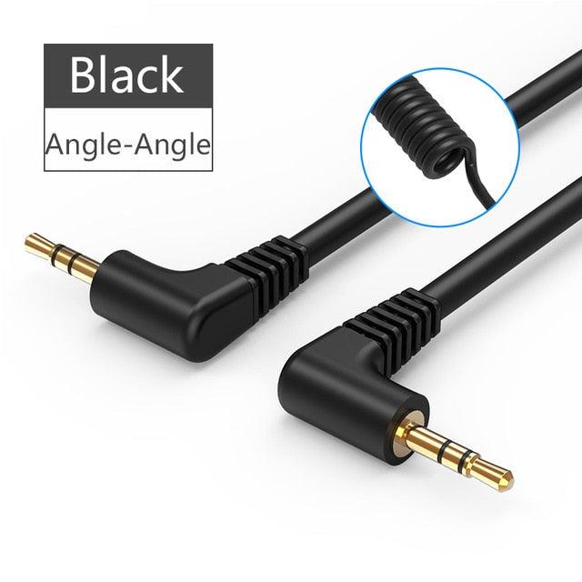 2.5mm to 3.5mm Aux Audio cable Jack For Car Smart Phone Speaker Headphone Moible Phone - STEVVEX Cable - 220, 3.5mm audio extension, 3.5mm audio extension cable, 90 degree right angle aux, Adapter cables, adapter for laptop, adapter for monitor, aux cable for car, aux cable for headphone, aux cable for mobile phone, aux cable for smartphone, aux cable for speaker, cable, cable connector, cables - Stevvex.com