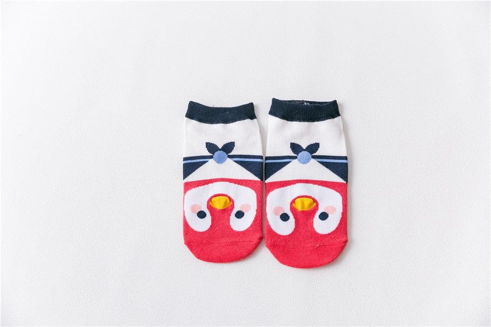 New Fashion Funny Cartoon Egg Socks Cute Girls' Happy Animal Fruit Foods Short Socks Penguin Fried Omelette Strawberry Pineapple Printed Unisex Socks For Men And Women